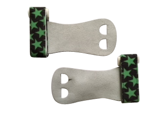 PUSH Athletic Gymnastics Youth Hand Grips in Green Stars