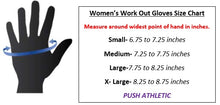 PUSH Athletic Women's Workout Gloves, Tie Dye